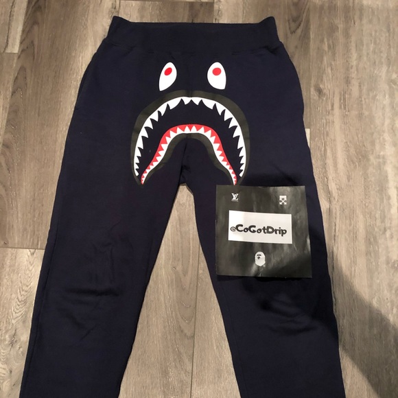 Bape Shark Pants- Navy - Picture 1 of 4